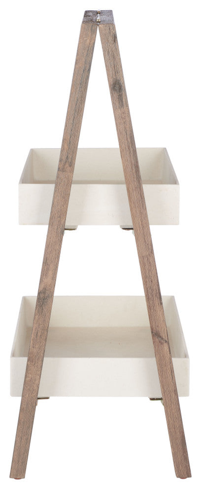 Safavieh Nerri Patio Shelf, Dark Walnut/Beige