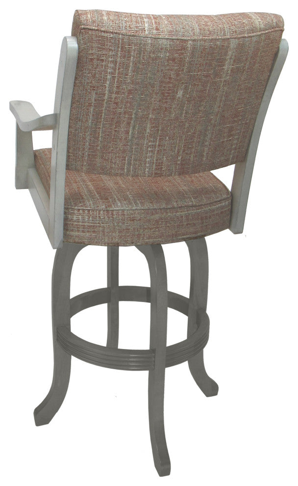 Casa Swivel Wood Stool on Melina Base, Watusi Madder -  E-T, 30"