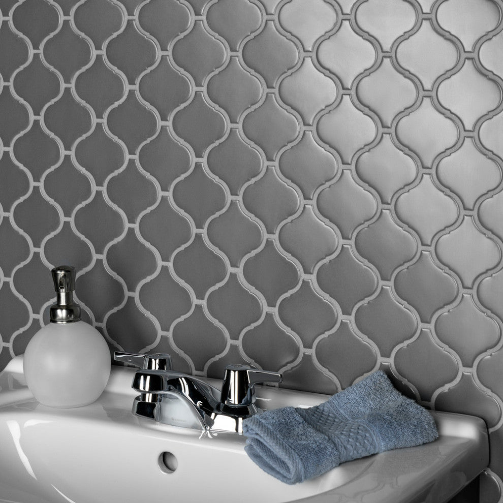 Metro Lantern Matte Dark Grey Porcelain Floor and Wall Tile