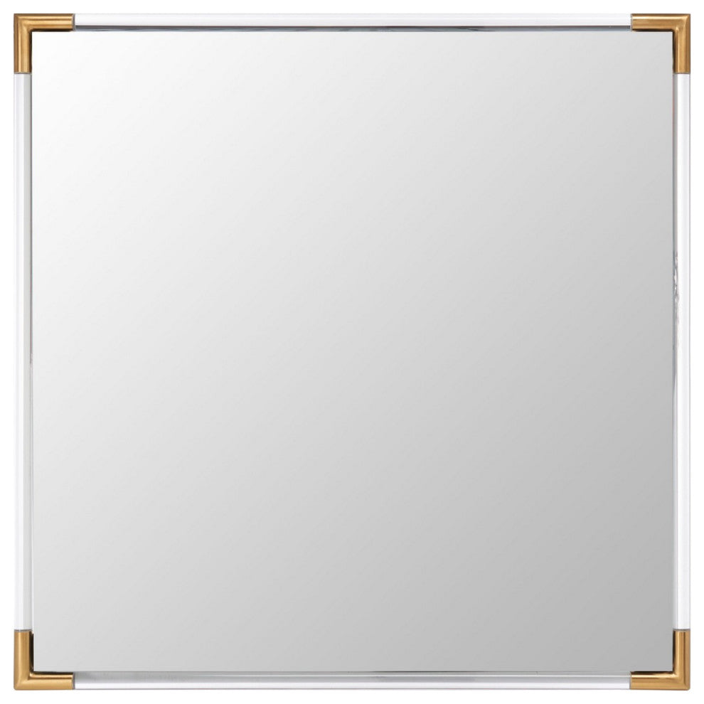 Safavieh Amina Square Acrylic Mirror Gold/Clear