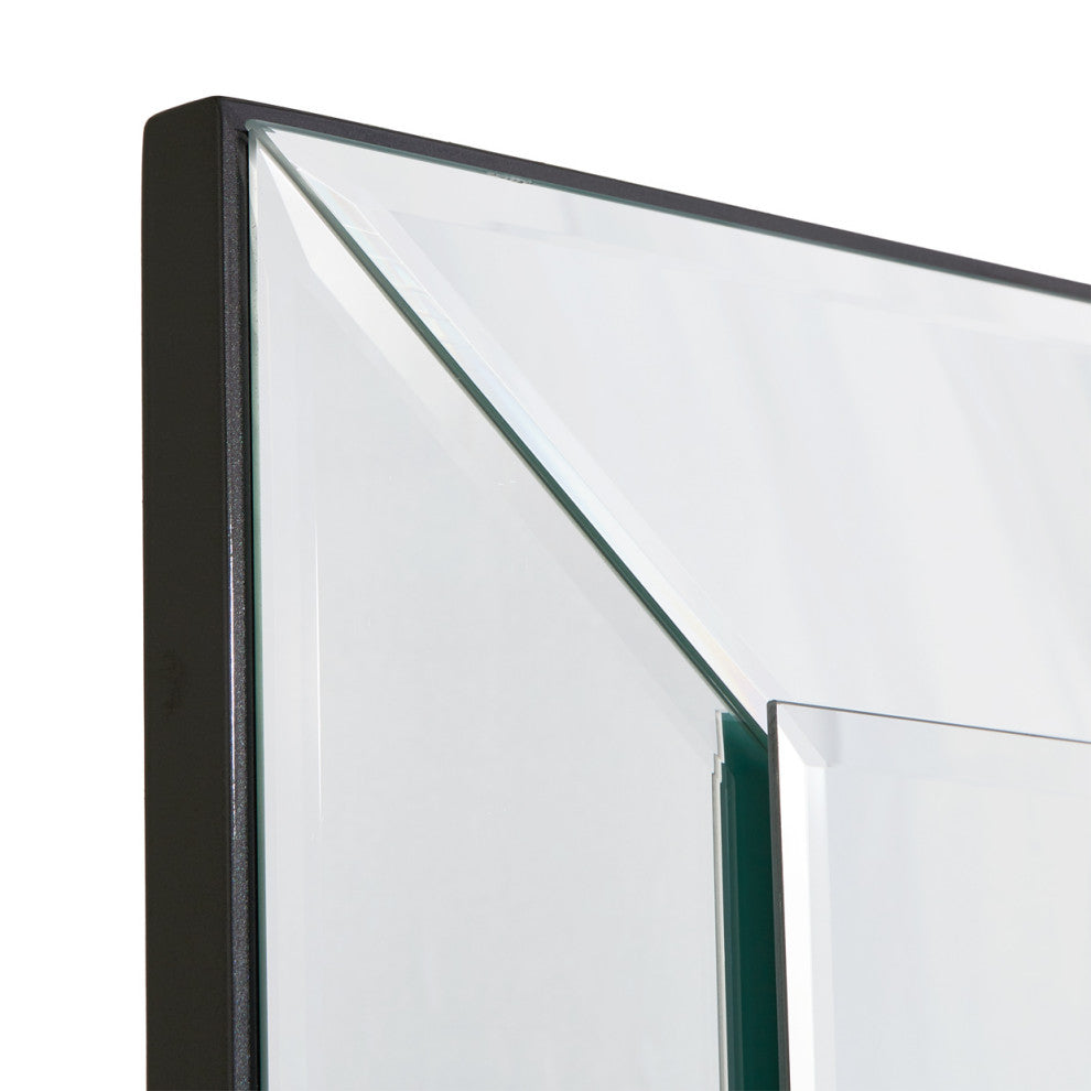 Carmela Wall Mirror Glossy Charcoal Sand