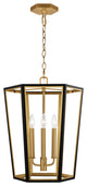 Visual Comfort Studio Curt Three Light Lantern, Midnight Black