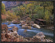 Virgin River Flowing Through Canyon In Autumn, Zion National Park, Utah, 16"x12"
