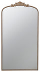 Benzara BM286126 66"Wall Mirror, Gold Curved Metal Frame, Ornate Baroque