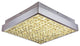 Clear Crystal Boxed Flushmount With Chrome Frame