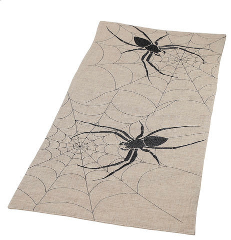 Halloween Creepy Spiders  Double layer 16 by 36-Inch Table Runner, Natural