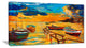 "Boats in Beautiful Sea" Canvas Print