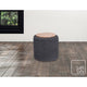 Loft Lyfe Marbella Ottoman, Hand Knitted, Wooden Tray, Cotton Yarn, Dark Gray