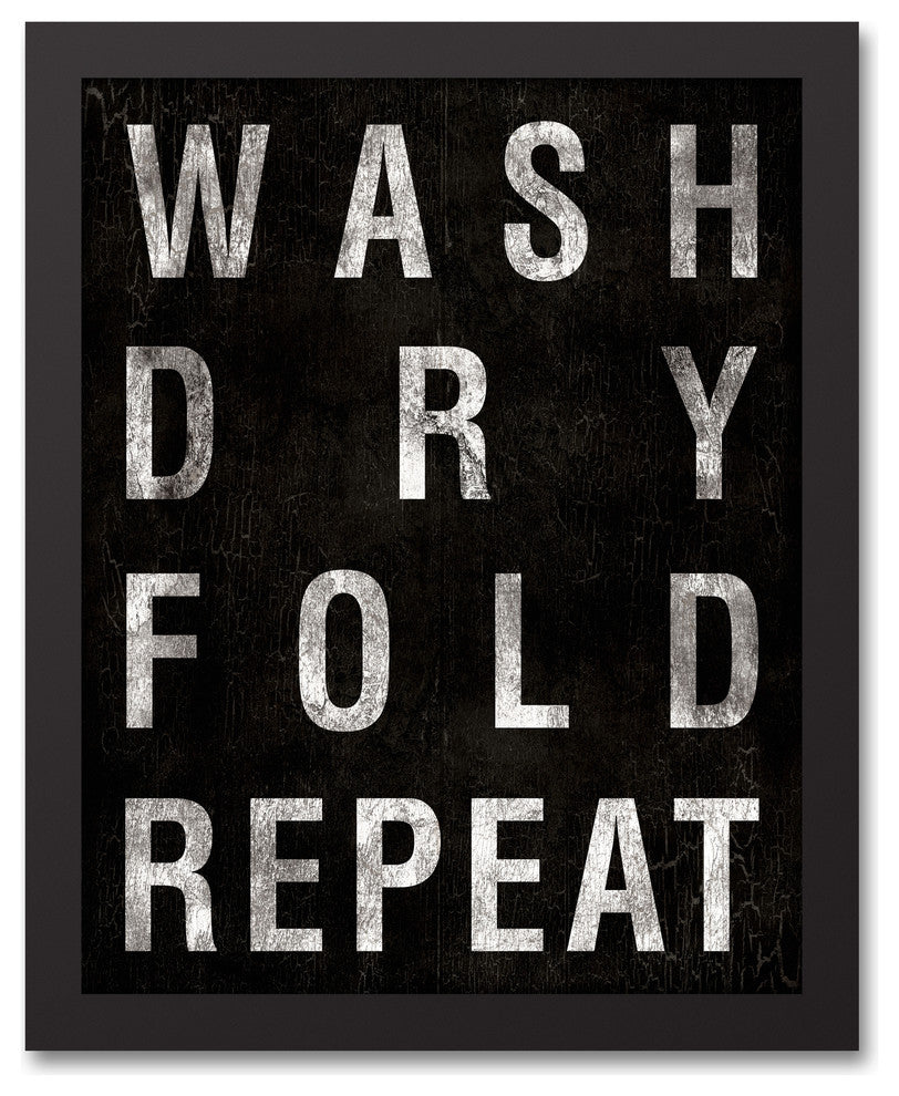 The Laundry Process Wall Art, Framed Canvas