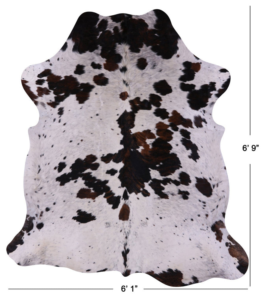 6' 9" X 6' 1" Natural Cowhide Rug C2405