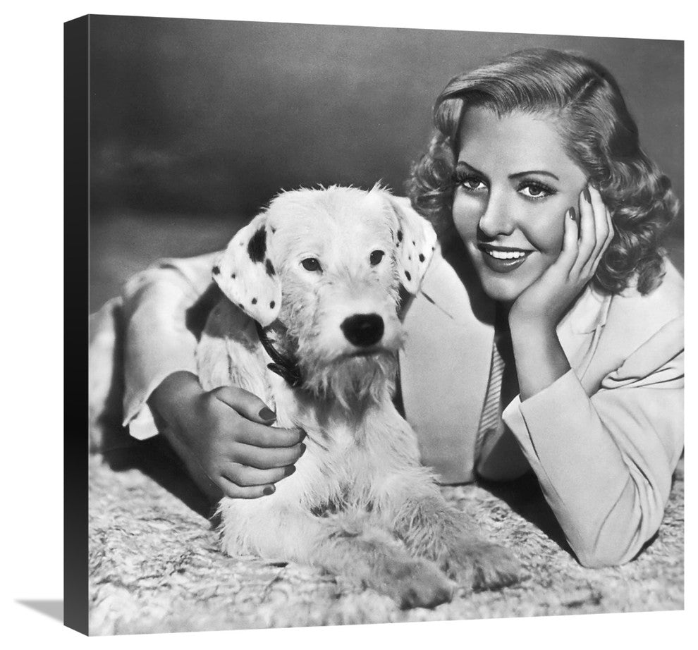 "Jean Arthur" Stretched Canvas Giclee by Hollywood Photo Archive, 22"x22"