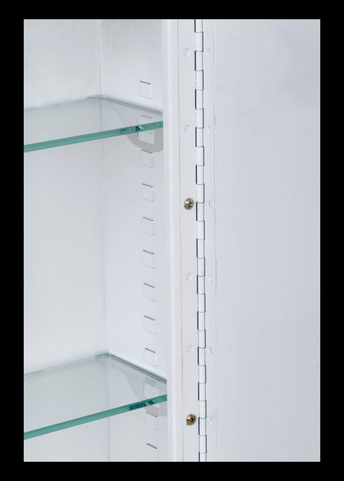 Deluxe Series Medicine Cabinet, 24"x24", Stainless Steel Frame, Surface Mount