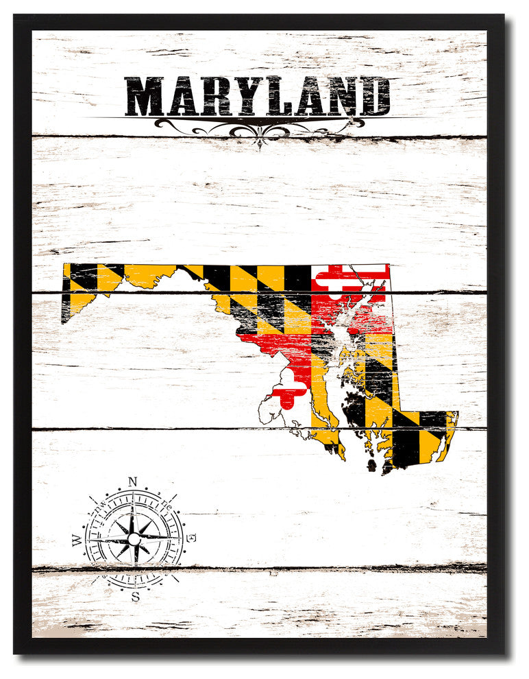 Maryland State Flag Canvas, 28"x37"