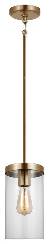 Zire 1-Light Pendant, Satin Brass