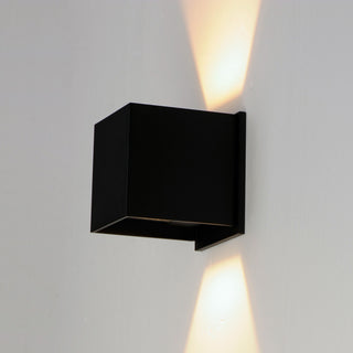 Black LED Outdoor Wall Sconce from the Alumilux Cube Collection