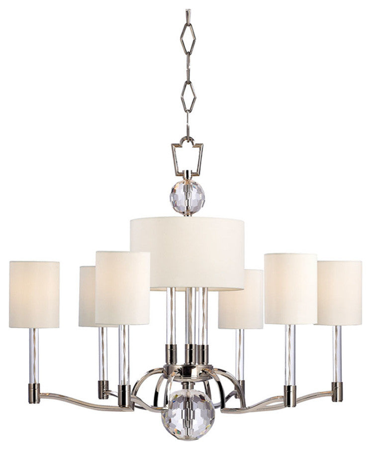 Hudson Valley Waterloo Nine Light Chandelier 3006-PN