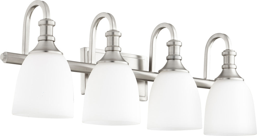 Richmond 4-Light Vanity Fixture, Satin Nickel