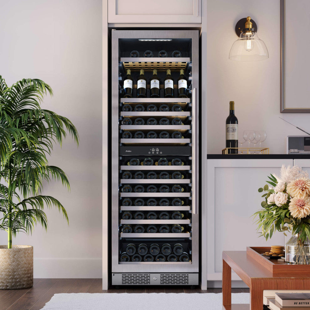 Avallon AWC243TDZLHA 24"W 140 Bottle Capacity Built-In or - Stainless Steel