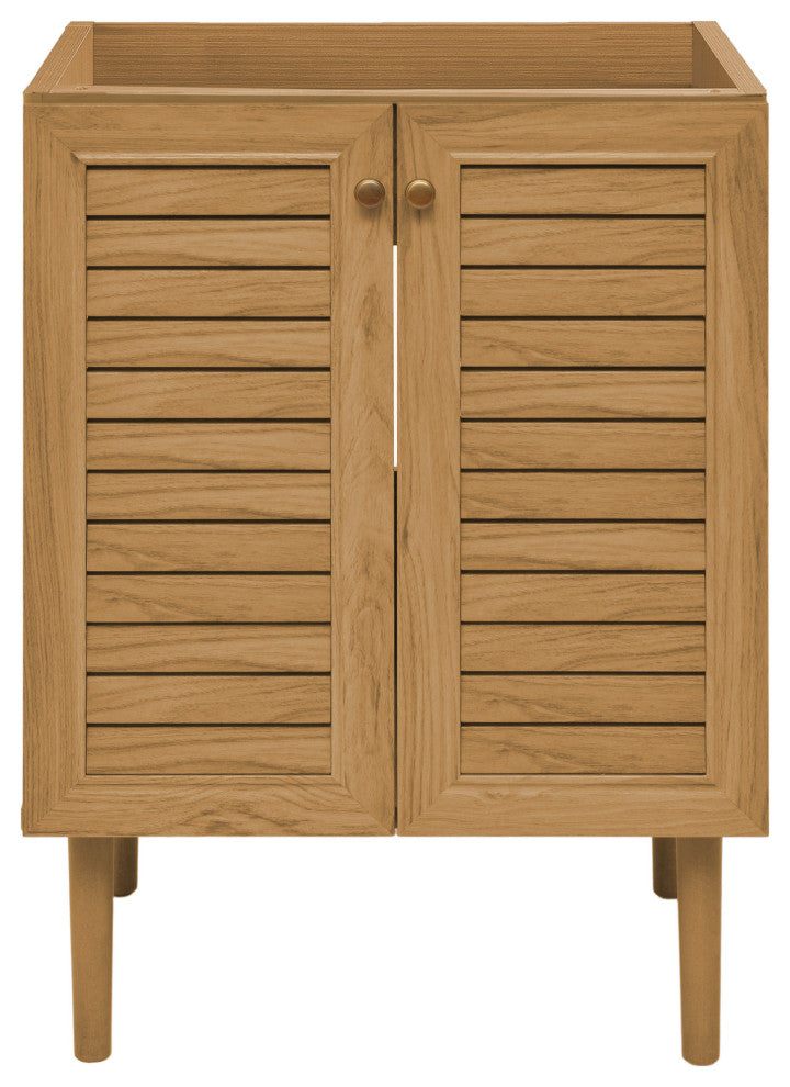 Bron 24" Bathroom Vanity, Oak- Cabinet Only