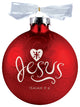Christmas Ornament, Jesus Swirl Red