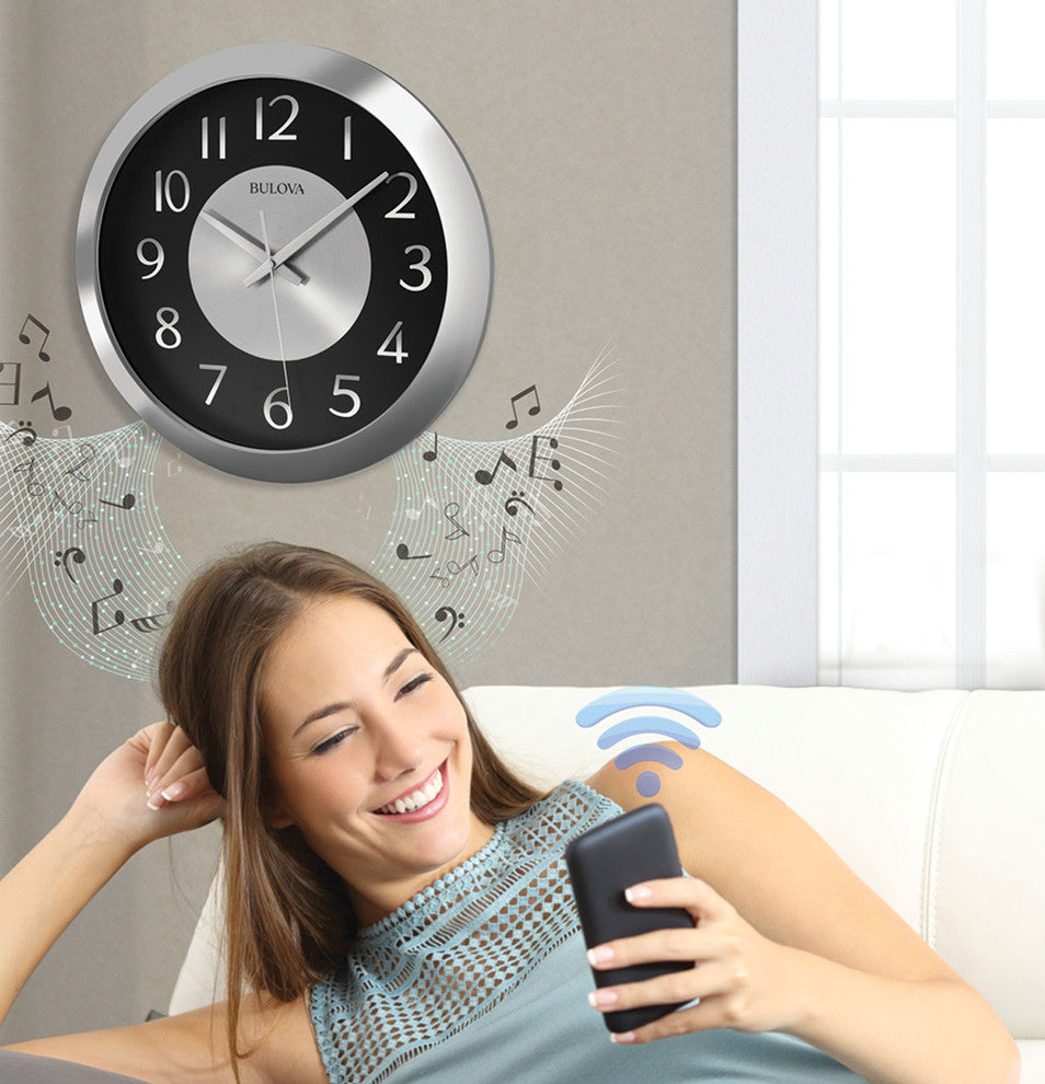 Music Streamer Bluetooth Enabled Wall Clock