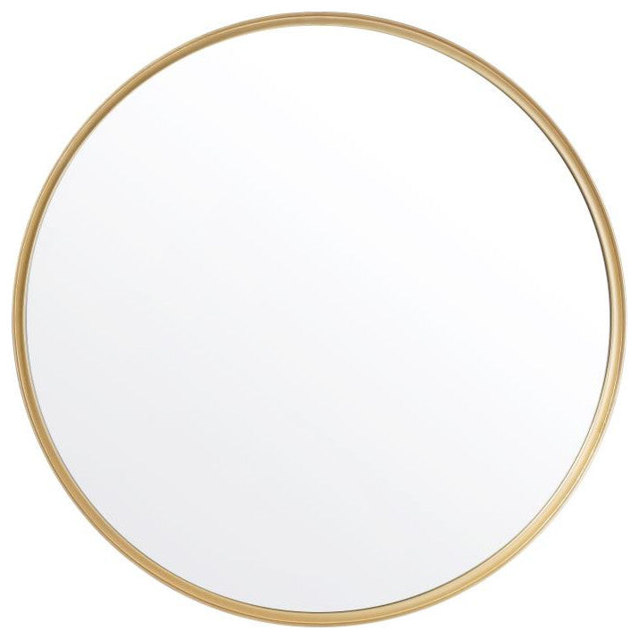 Jennifer Metal Framed Wall Mirror, Gold, 24"
