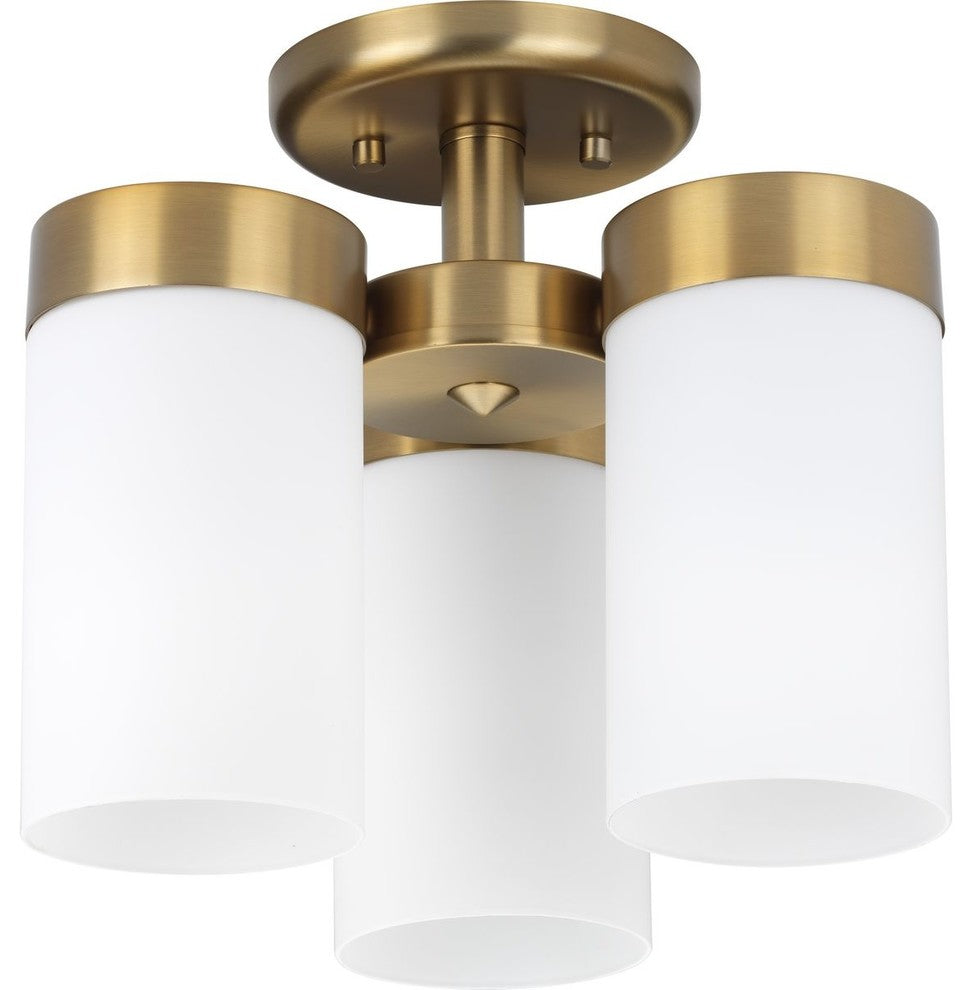 Elevate 3-Light Flush Mount, Brushed Bronze