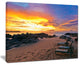 "Khao Lak Beach View At Sunset" Modern Seashore Canvas Art, 20"x12"