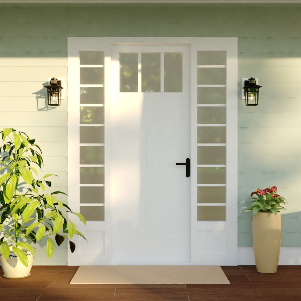 Ridge 1 Light Aluminum Black Motion Sensor Dusk to Dawn Outdoor Wall Lantern