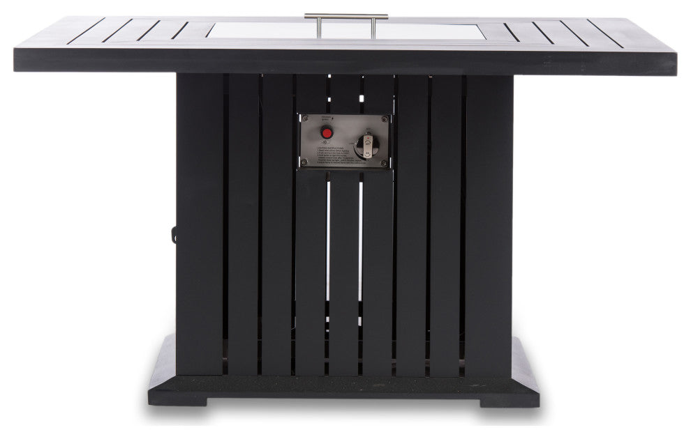 EvFires 43" Aluminum Fire Pit Table, Black Fire Pit Only