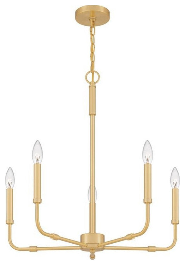 Quoizel Abner Five Light Chandelier ABR5024MBK