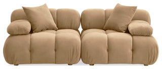 Calliope Cafe Au Lait Performance Velvet Modular Loveseat