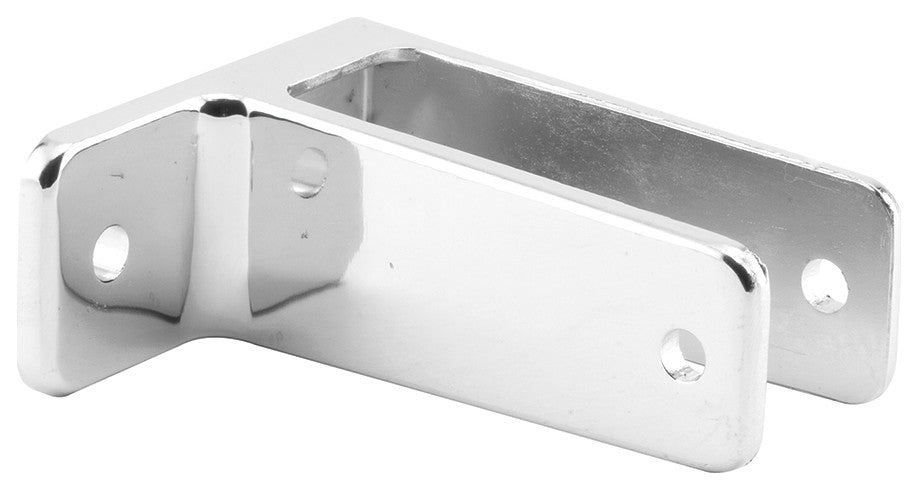 One Ear Wall Bracket, For 1" Thick, Panels, Zinc Alloy, Chrome Plated