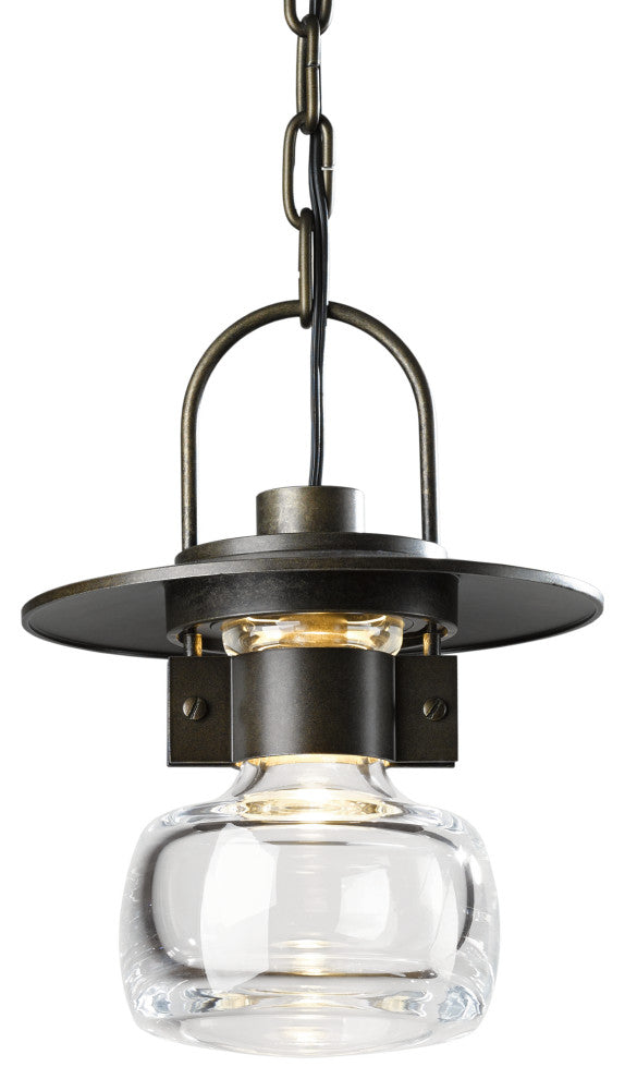 Mason Outdoor Ceiling Fixture, Coastal Bronze Finish, Clear Glass