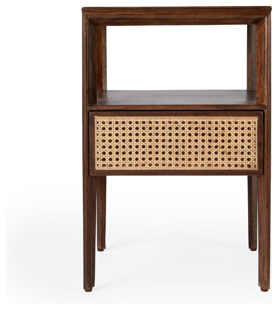 Vardo 1 Drawer Cane Nightstand