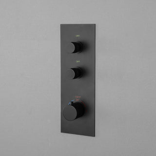 Thermostatic Rain Shower System with Hand Shower-Includes Rough-in Valve, Matte Black