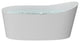 HEATGENE 62 Inches Acrylic Freestanding Bathtub Contemporary Soaking Tub