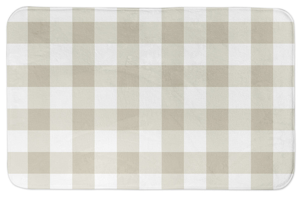 Light Sage Buffalo Check 34x21 Bath Mat