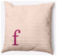 18" x 18" Modern Monogram Indoor/Outdoor Polyester Throw Pillow, Dusty Rose
