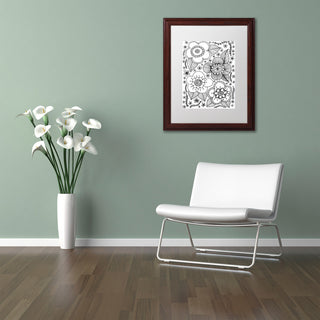Elizabeth Caldwell 'Big Blooms' Art, Wood Frame, White Mat, 16x20