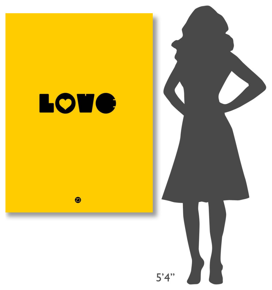 "LOVE Yellow" Poster Fine Art Print