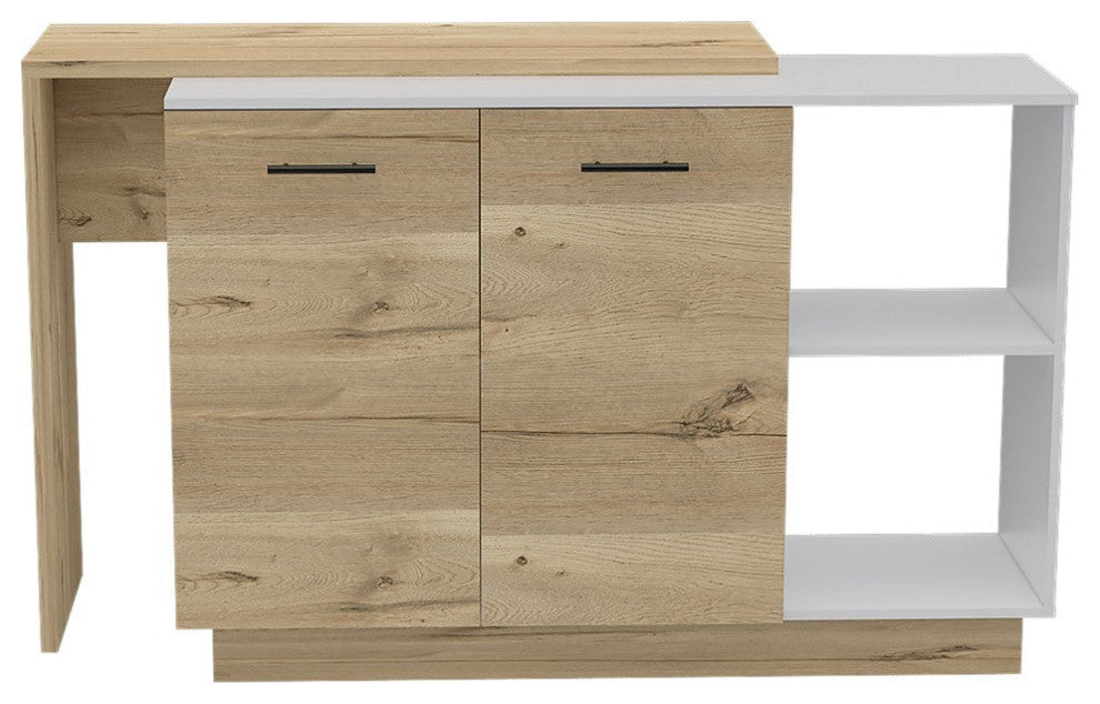 Kitchen Island Ohio, Kitchen, White / Light Oak