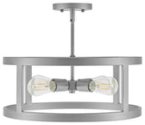 Athenae 4-Light Convertible Ceiling Pendant Light With LED Bulbs, Antique Silver