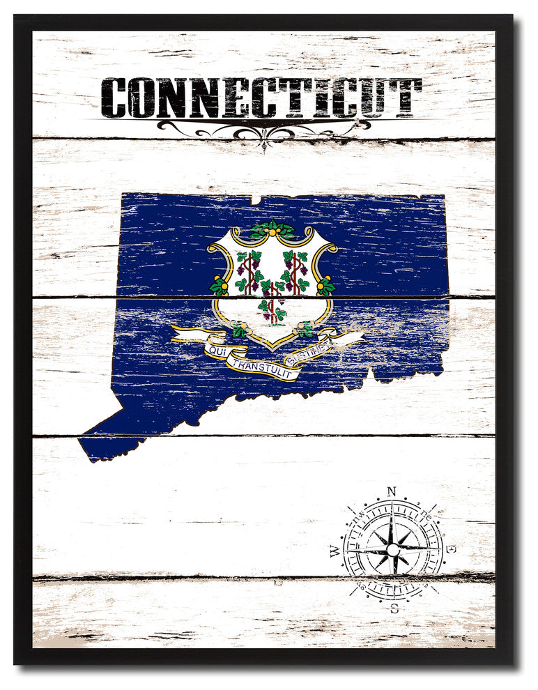 Connecticut State Flag Canvas, 13"x17"