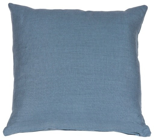 Pillow Decor - Tuscany Linen Wedgewood Blue 20 x 20 Throw Pillow
