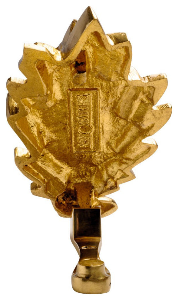 Oak Leaf Solid Brass Door Knocker Oak Leaf 6H x 3W Front Door Renovators Supply