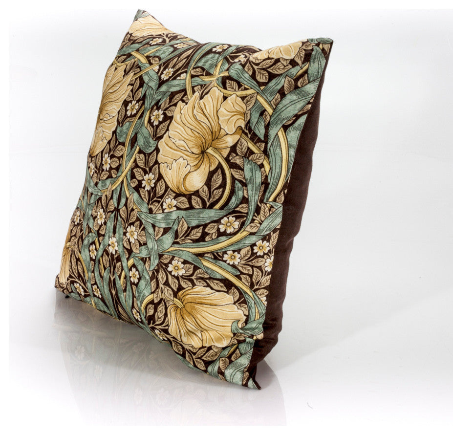 Designer Pillow Cover William Morris Fabric "Pimpernel", 18x18