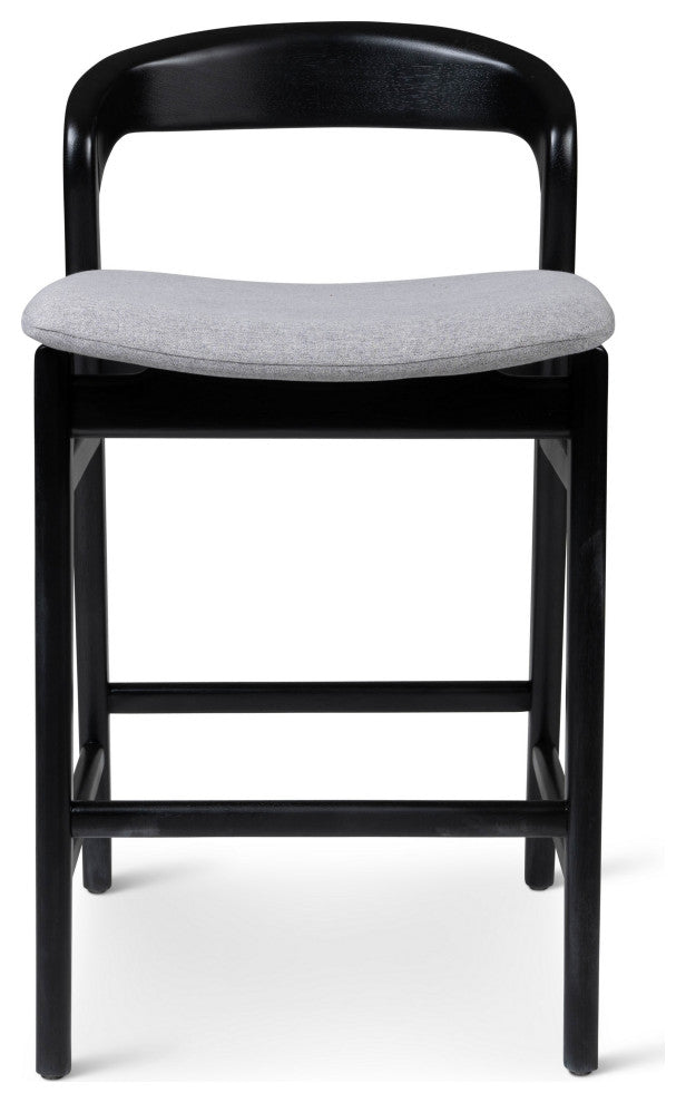 Modern Brazilian, Velma, Counter Stool, Ebano/Essence Gray