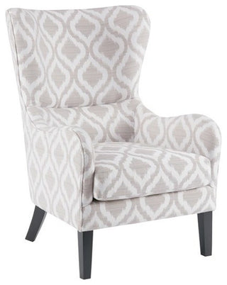 Madison Park Arianna Swoop Wing Chair,Gray/White