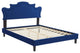Modway Neena Modern Performance Velvet King Bed in Navy Finish